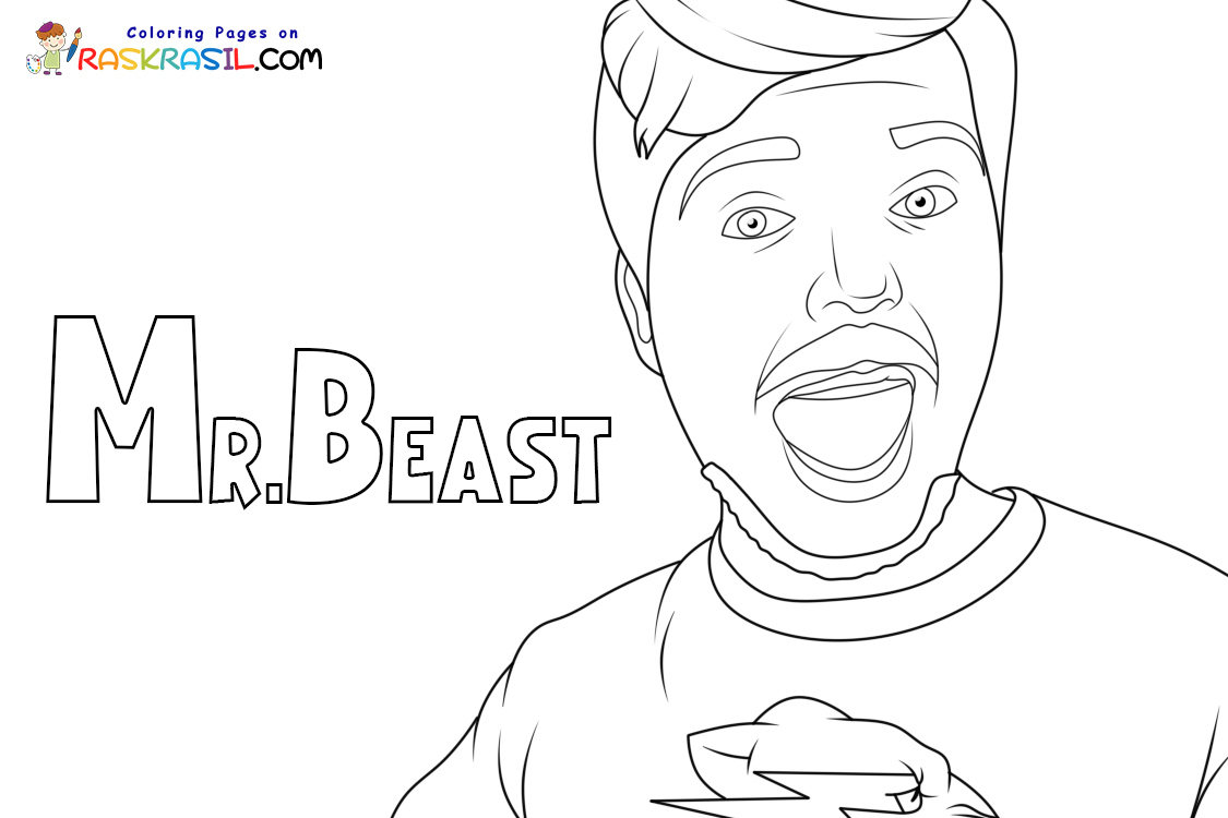 Mr Beast Coloring Pages