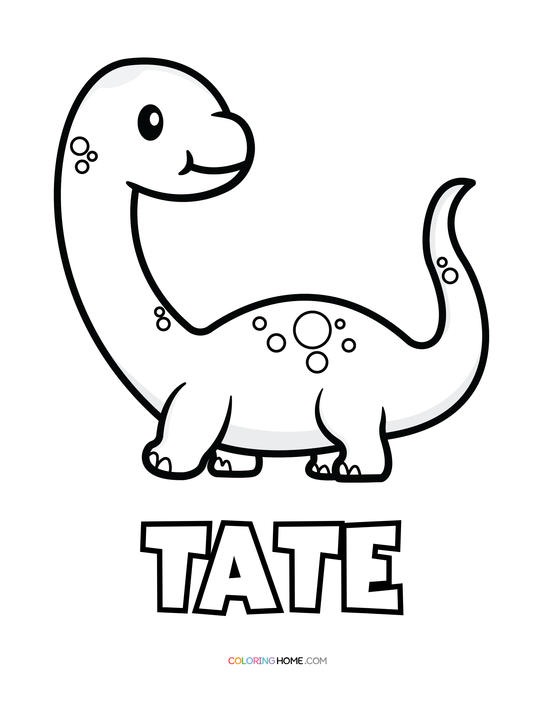 Tate dinosaur coloring page