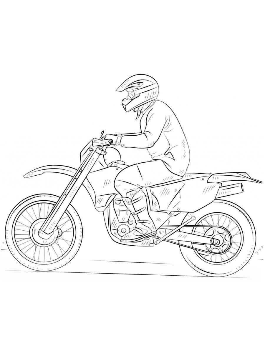 Dirtbike coloring pages - Free Printable