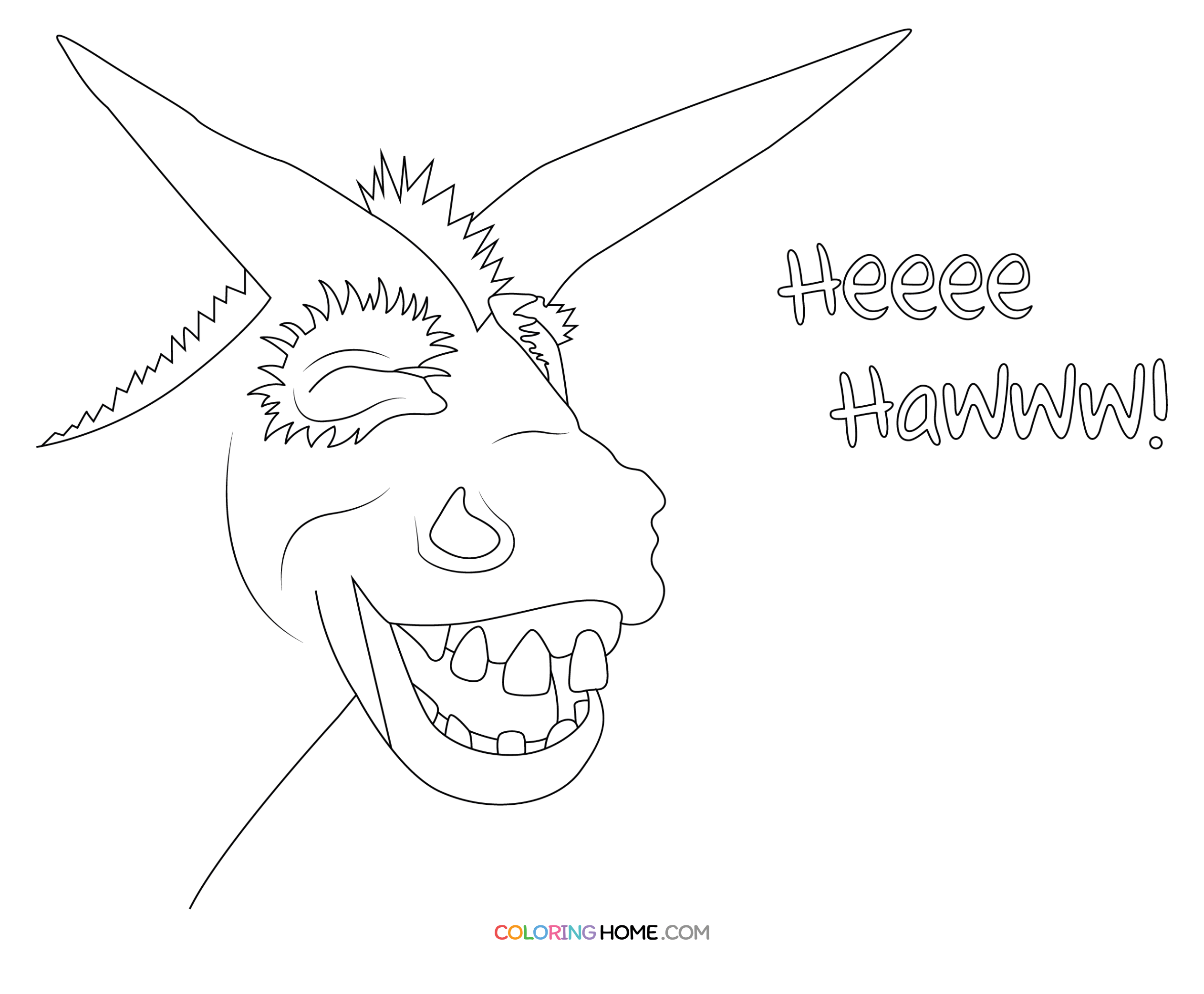 The Wonky Donkey book coloring page
