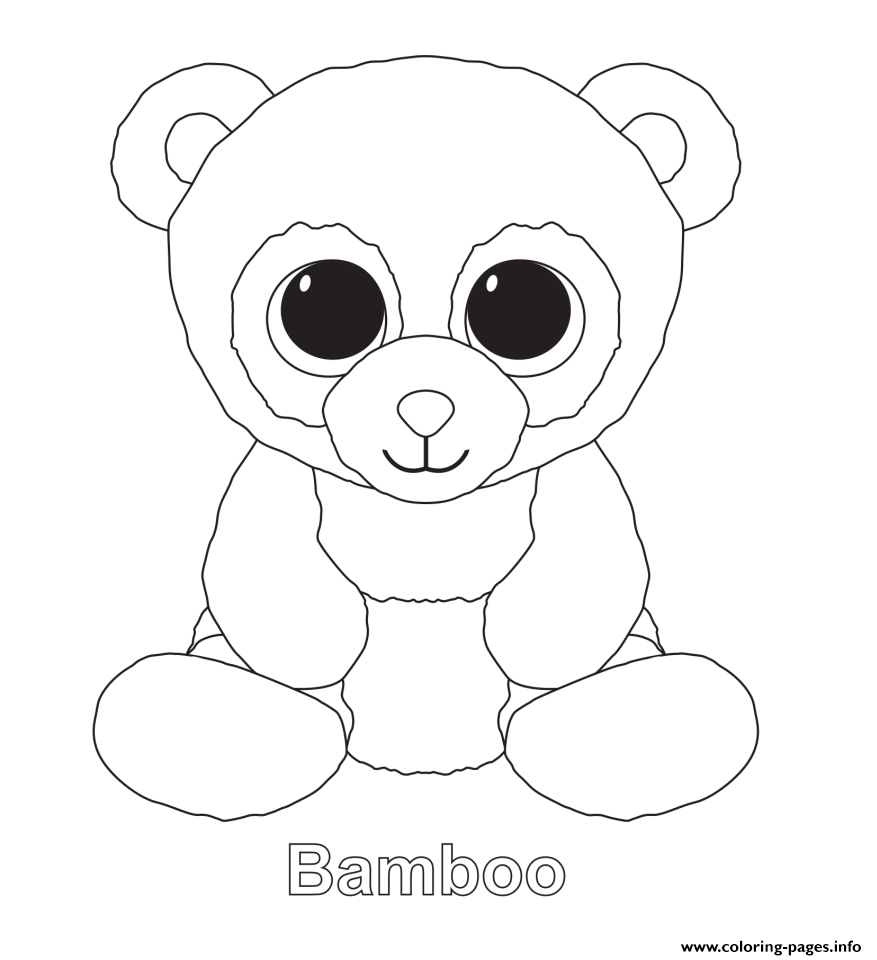 Bamboo Beanie Boo Coloring page Printable