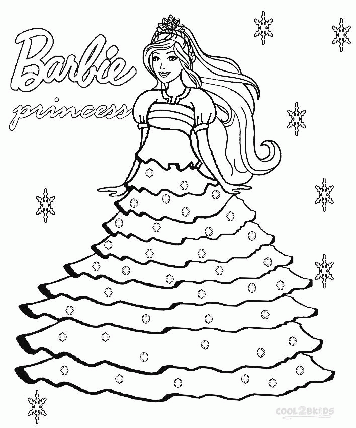 Barbie Coloring Pages Of Princesses - Coloring Pages For All Ages