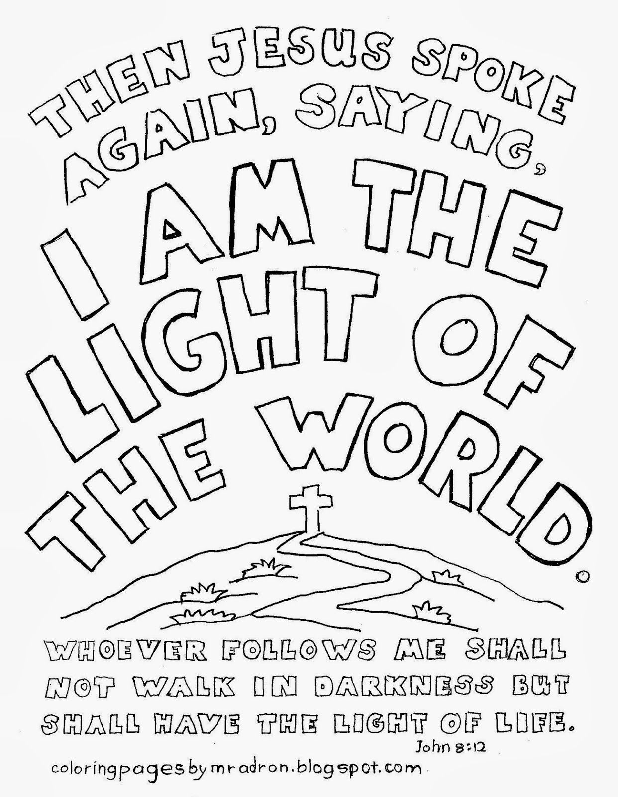 Christian Coloring Pages Light (Page 1) - Line.17QQ.com