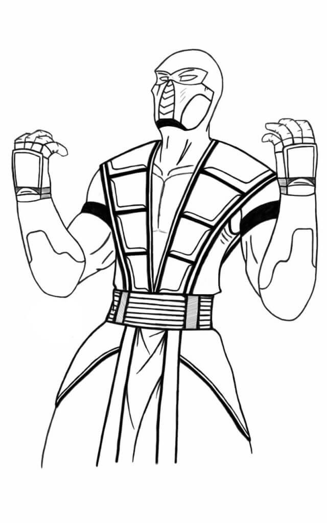 Angry Sub-Zero Coloring Page - Free Printable Coloring Pages for Kids