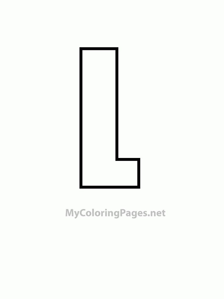 Letter L. Tight Style Letters. Free coloring book pages find ...