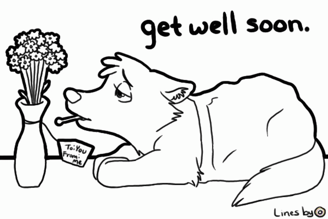 Get Well Coloring Pages free printable