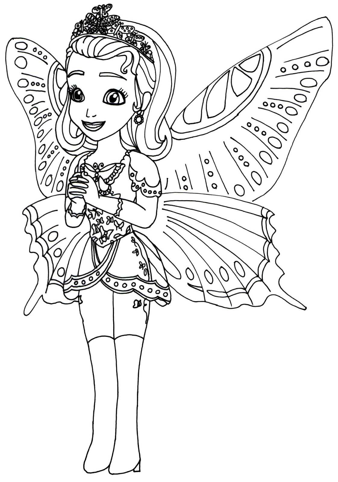 Princess Butterfly Halloween Costumes Print Coloring Pages Free ...
