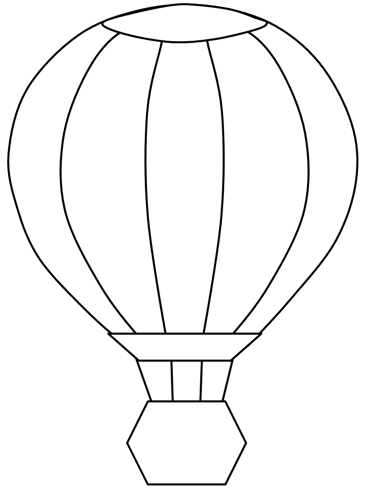 Printable Hot Air Balloon Transportation Coloring Pages ...