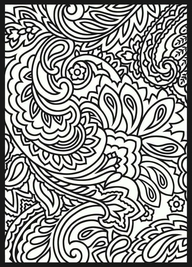 Paisley Stained Glass Printable Coloring Pages Adult, paisley ...
