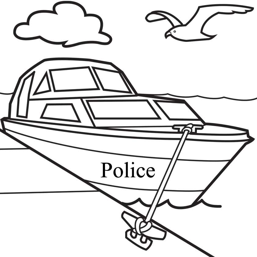 Motor Boat Coloring Pages - Coloring Home
