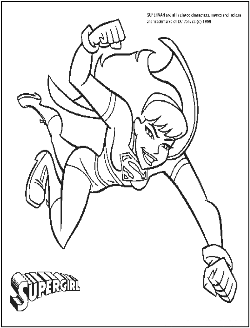 Supergirl Printable Coloring Pages - Coloring Home