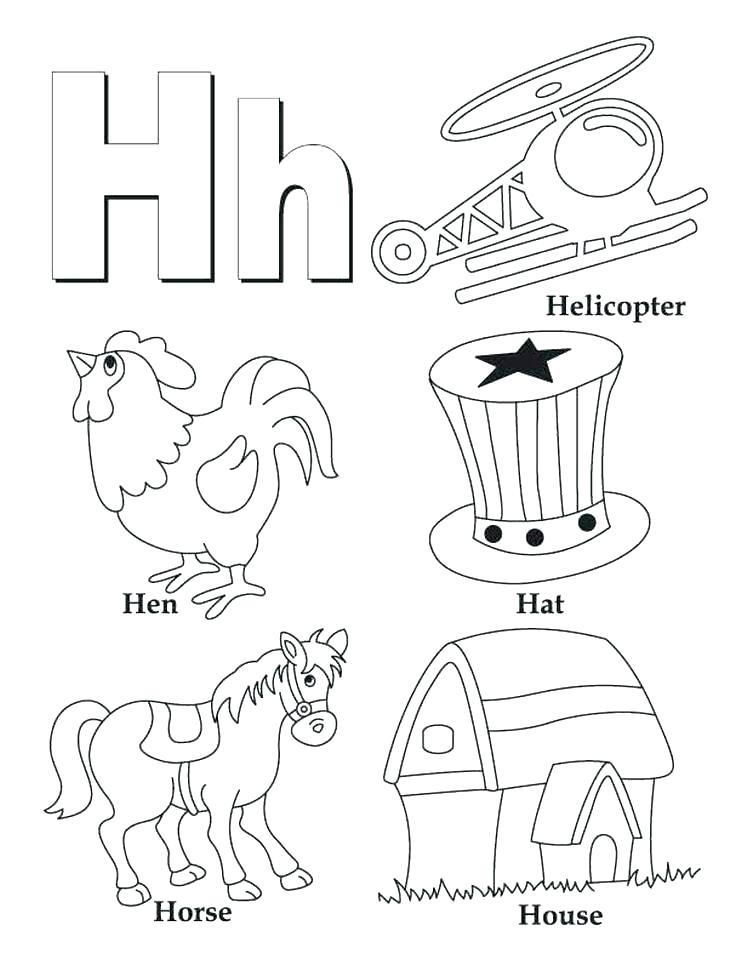 Free Printable Letter H Coloring Pages