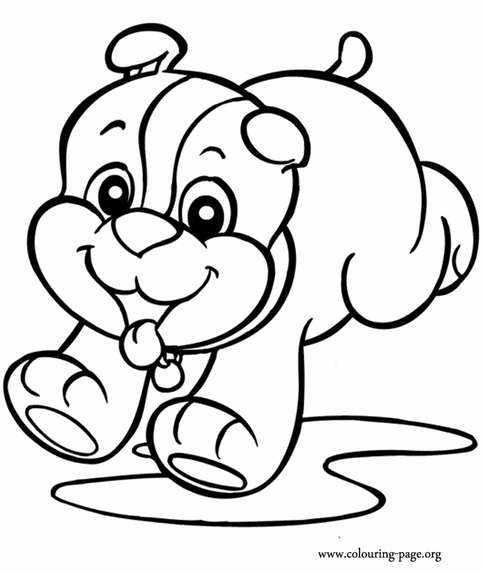 Printable Puppy Coloring Pages For Kids - CartoonRocks.com - Coloring Home