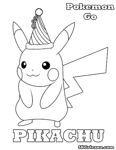 Free Pikachu Party Hat Printable Coloring Page – SKGaleana
