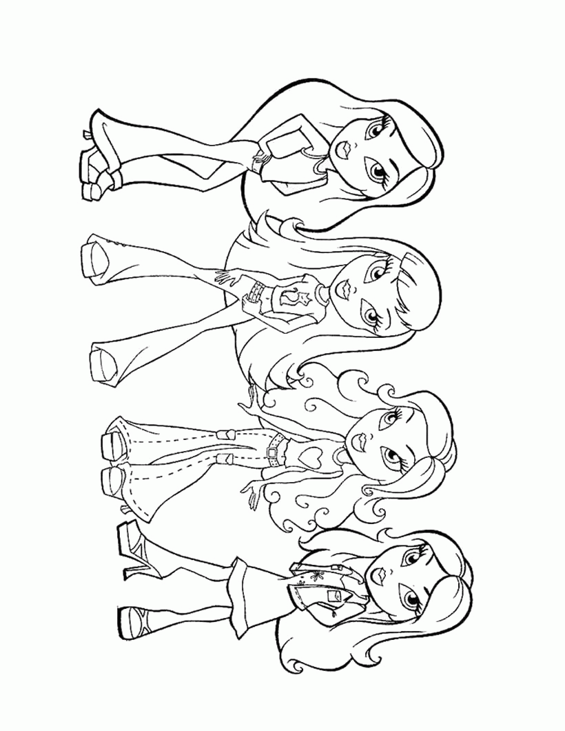 Pretty Girls Coloring Pages