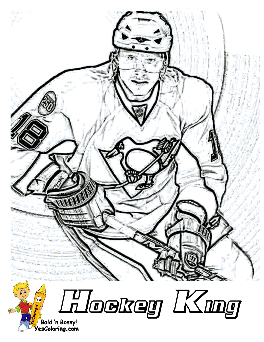 Hat Trick Hockey Coloring Sheets | Free | Hockey Players | Hockey ...