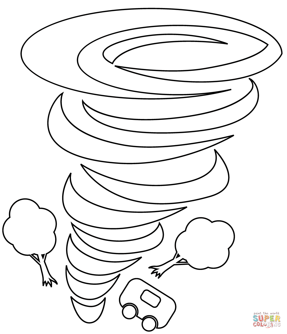 Tornado coloring page | Free Printable Coloring Pages