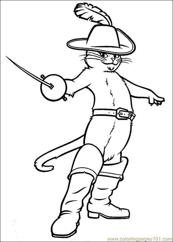 Puss In Boots 06 Coloring Page for Kids - Free Puss In Boots Printable Coloring  Pages Online for Kids - ColoringPages101.com | Coloring Pages for Kids