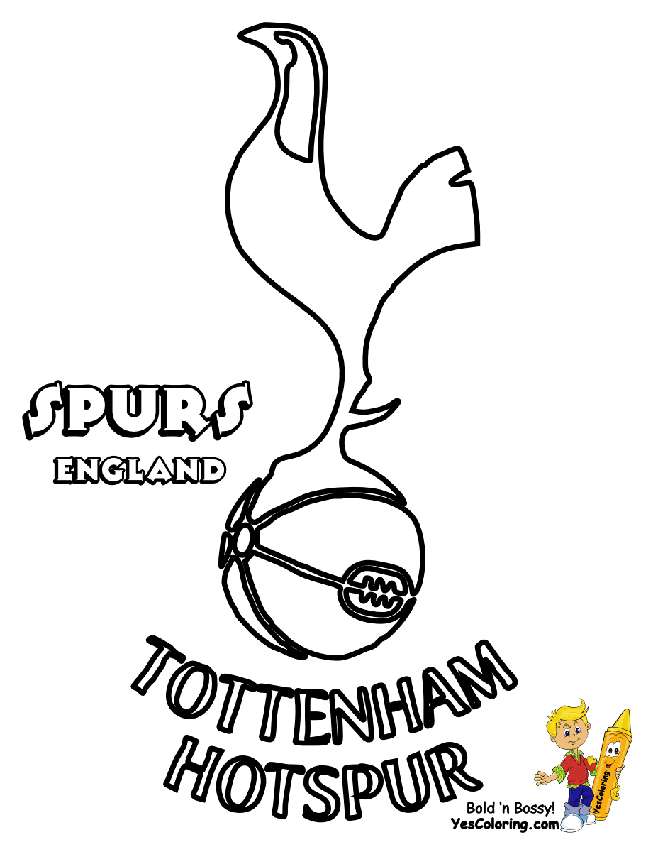 Tottenham Hotspur Futbol Coloring Sheet | Football coloring pages ...