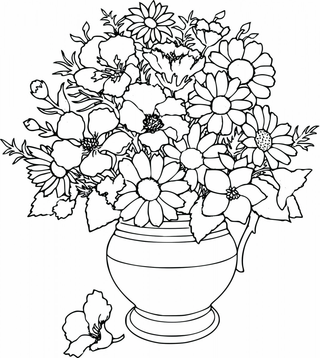 Simple Flower Coloring Pages Free ~ Cute Printable Coloring Pages ...