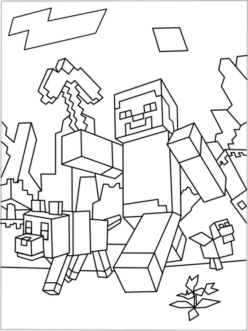 Coloring Pages : Coloring Pages Minecraft Book Amazing Image ...