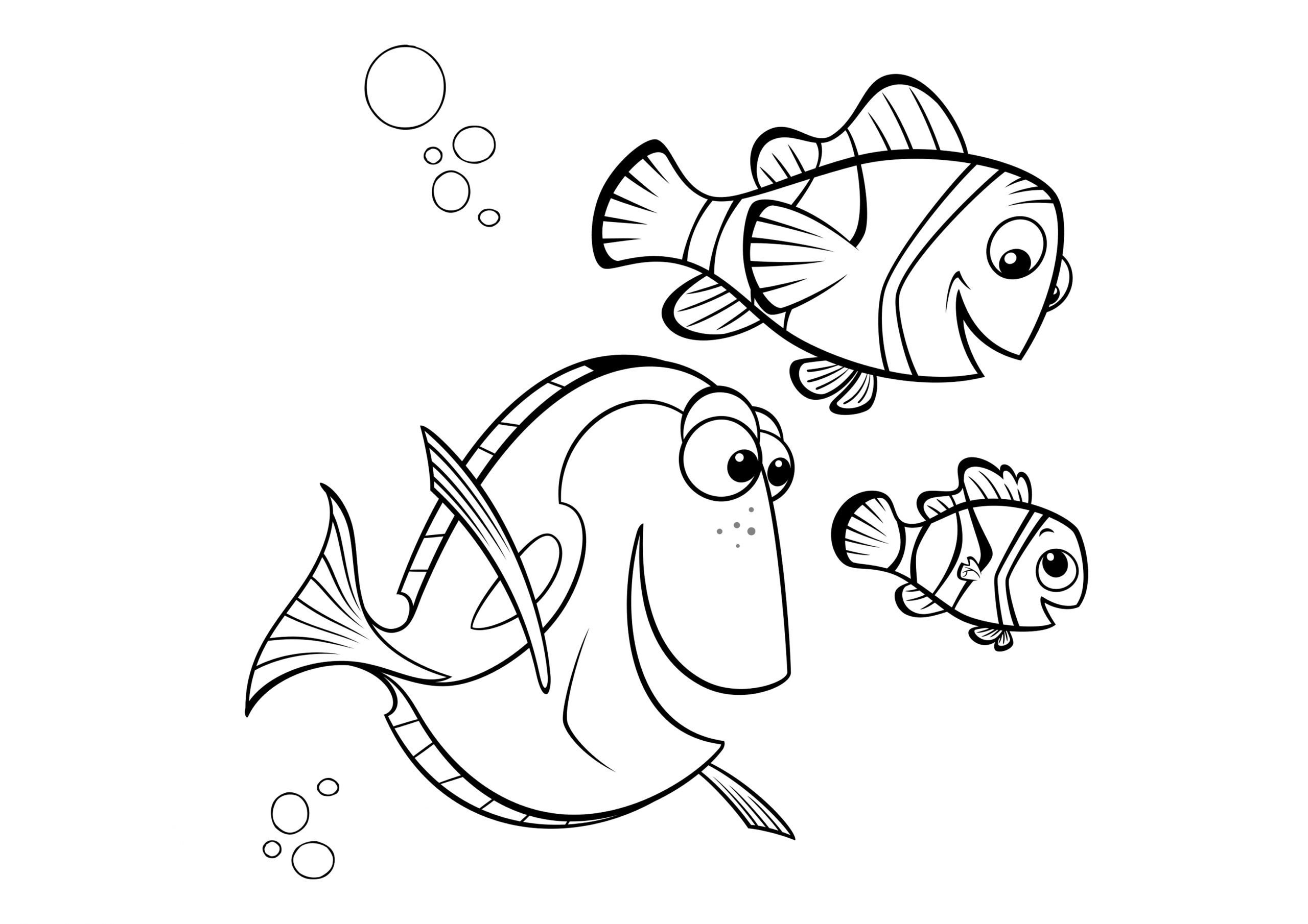 Findingmo And Dory Coloring Pages For Kids Baby Characters Printable Page –  Dialogueeurope