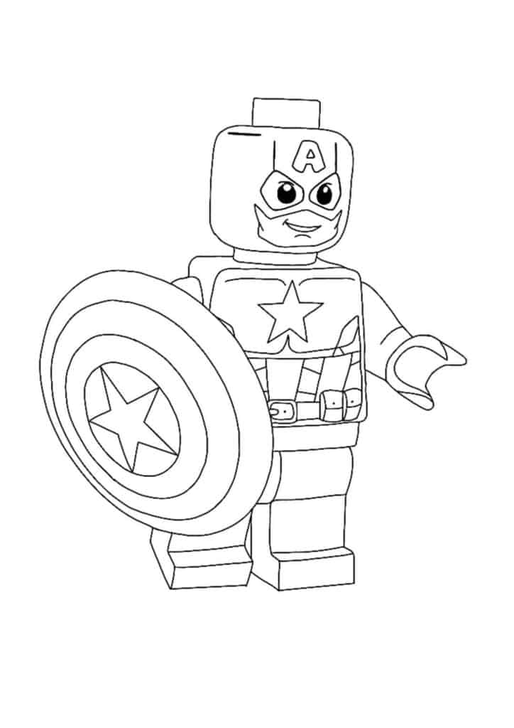 captain america lego coloring pages to print