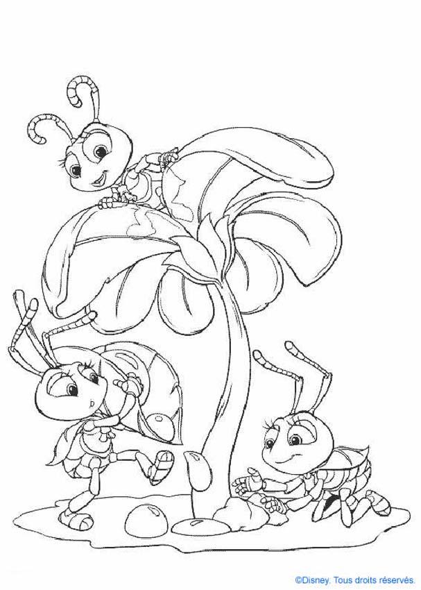 Bug And Princesses | Disney Coloring Pages