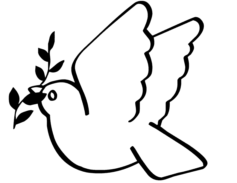 dove with hands Colouring Pages