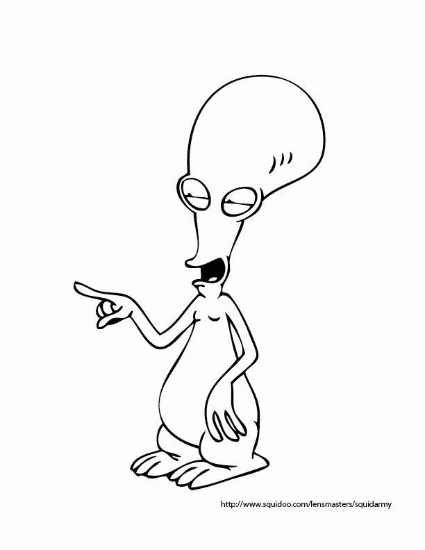 American dad coloring pages - Squid Army