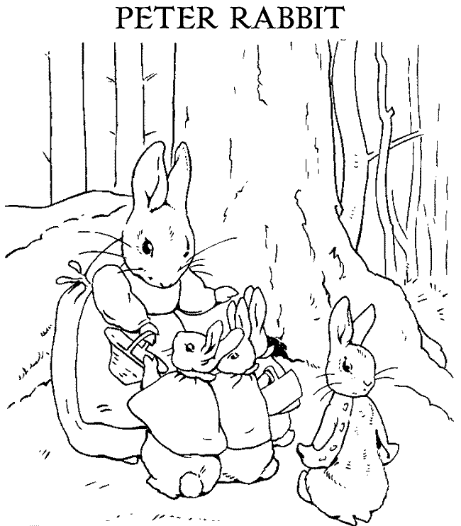 Peter rabbit coloring pages