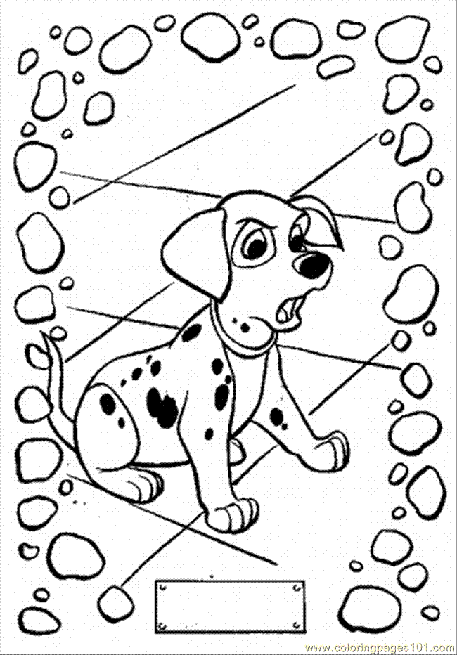 Coloring Pages Angry Dalmatian (Cartoons > 101 Dalmations) - free 