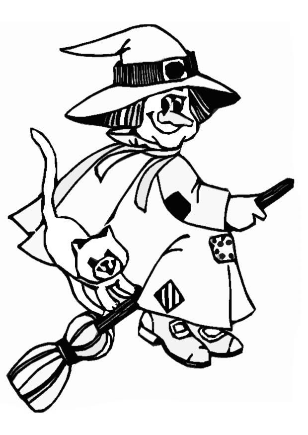 Free Printable Witch Coloring Pages For Kids 2014 | Sticky Pictures