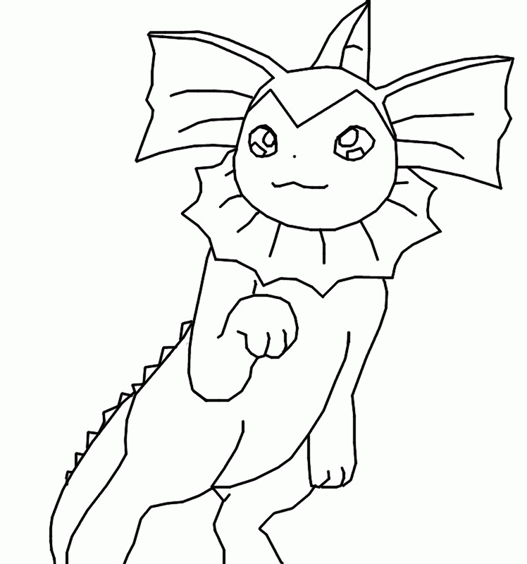 Vaporeon Coloring Pages.