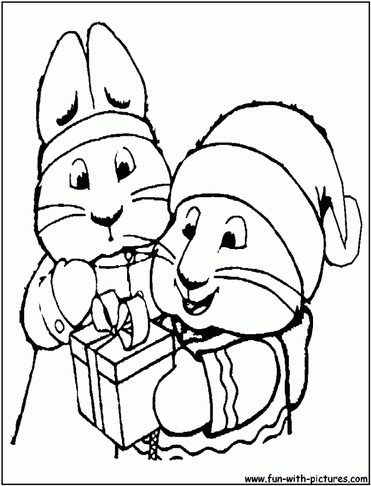 Max and Ruby Christmas Coloring Page | Christmas Coloring Pages | Pin…