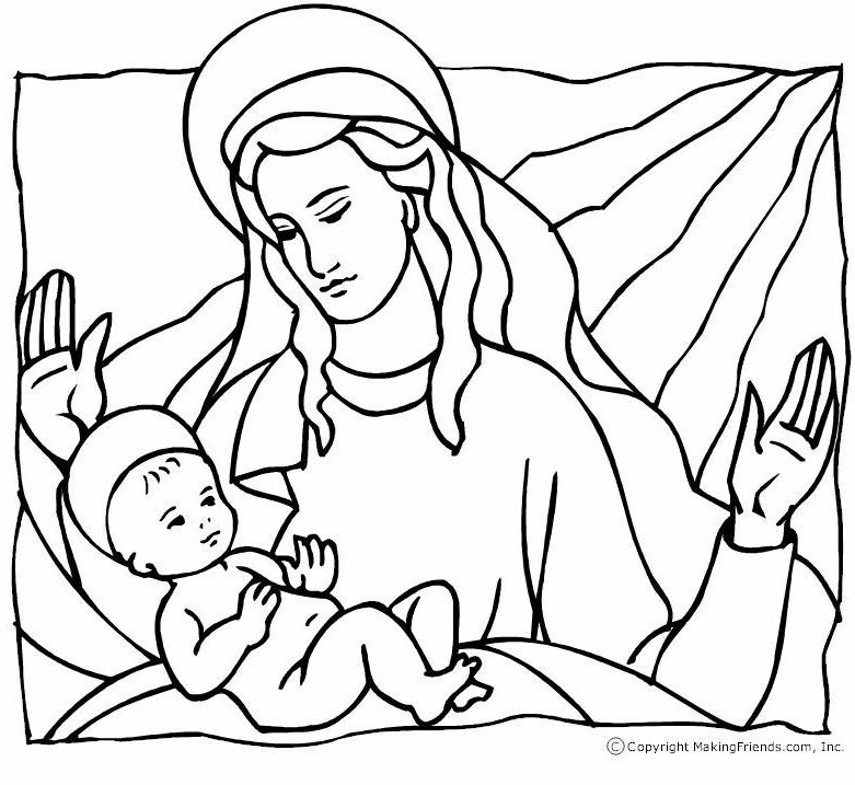 Baby Jesus Coloring Page | Christmas crafts