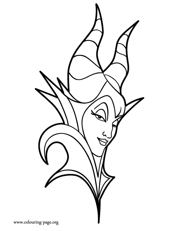 Maleficent - Maleficent face coloring page