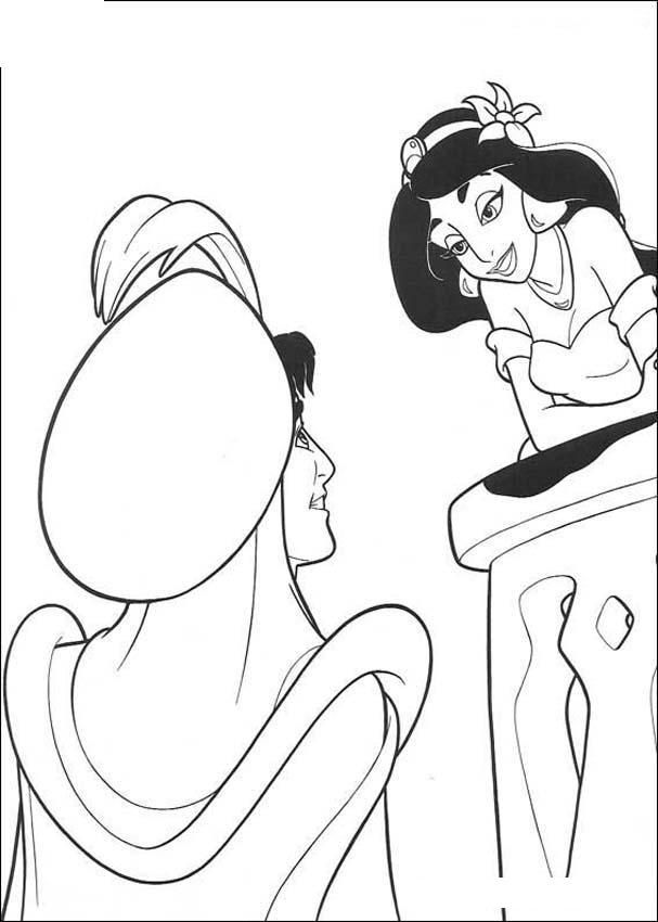 Full sizes princess jasmine coloring pages 9 - Print Now