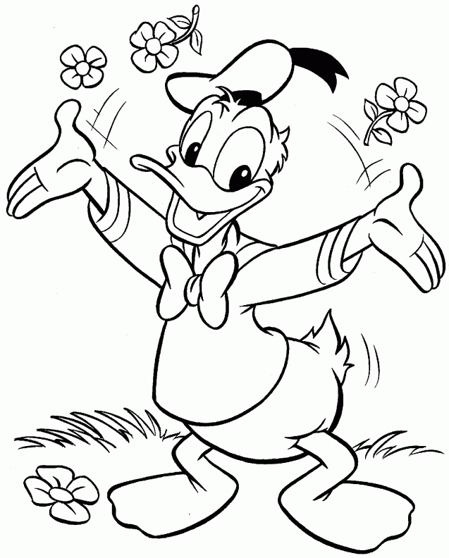 Donald Feeling Guilty Coloring Page - Disney Coloring Pages on 