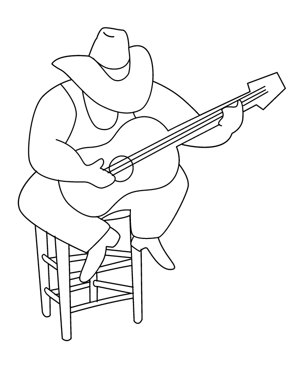 Coloring page of a singer | coloring pages