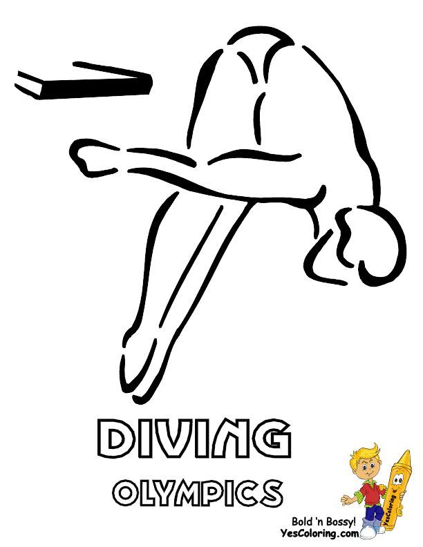 olympic diving Colouring Pages (page 2)