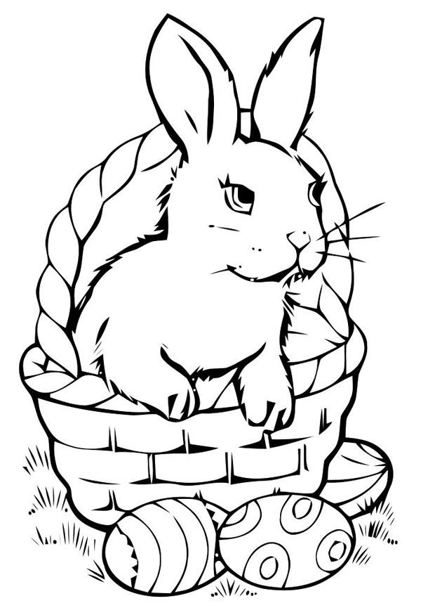Coloring page Easter basket - img 21954.