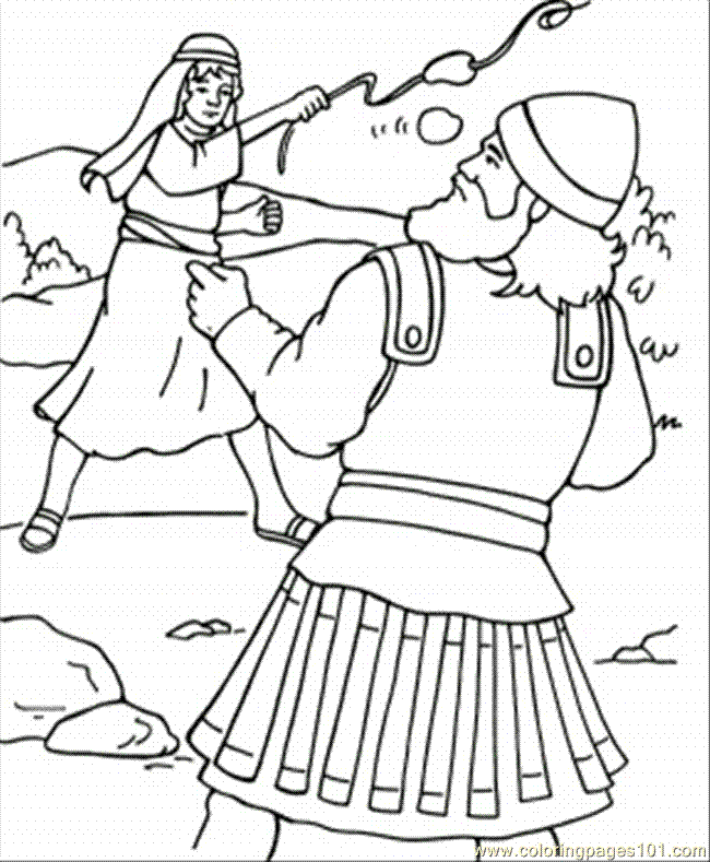 Coloring Pages David Goliath (Other > Religions) - free printable 