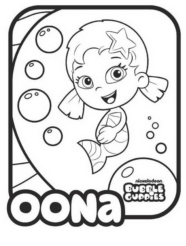 Bubble Guppies Coloring Pages Oona 06 800p