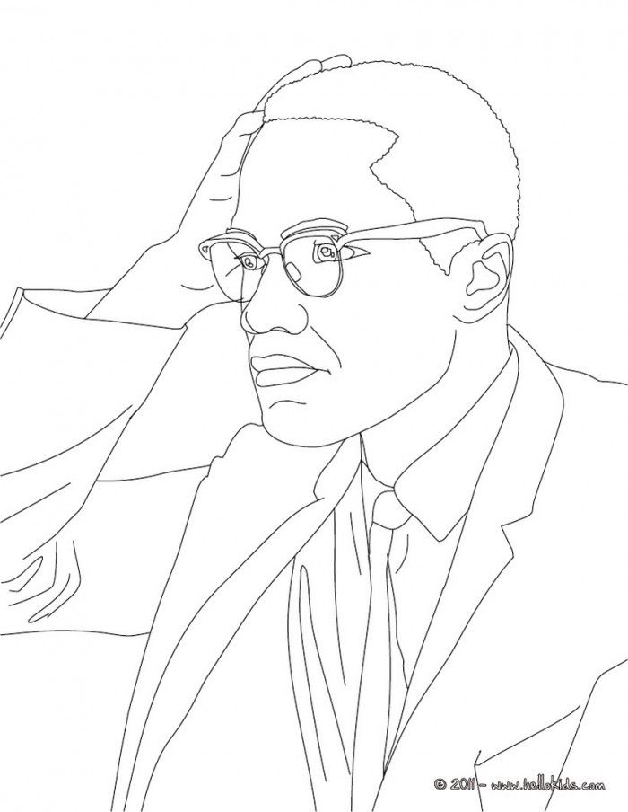 Malcolm X Coloring Pages