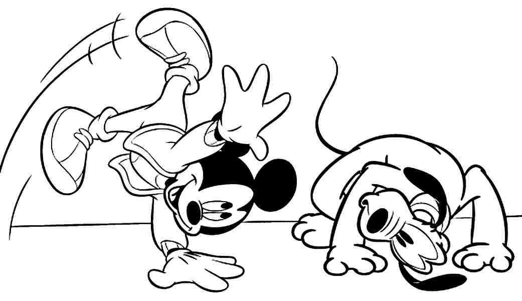 Colouring Pages Cartoon Disney Mickey Mouse Printable Free For 