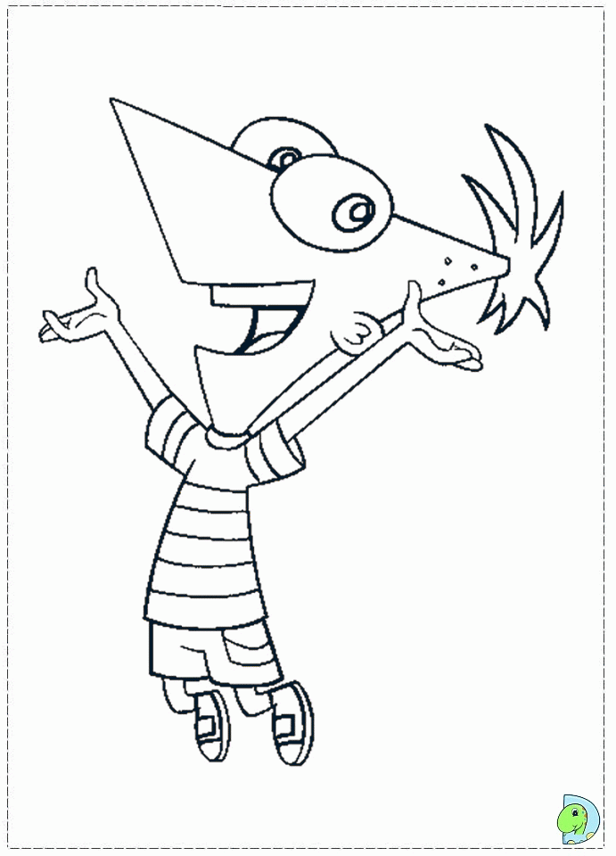Phineas And Ferb Coloring Page - Coloring Home