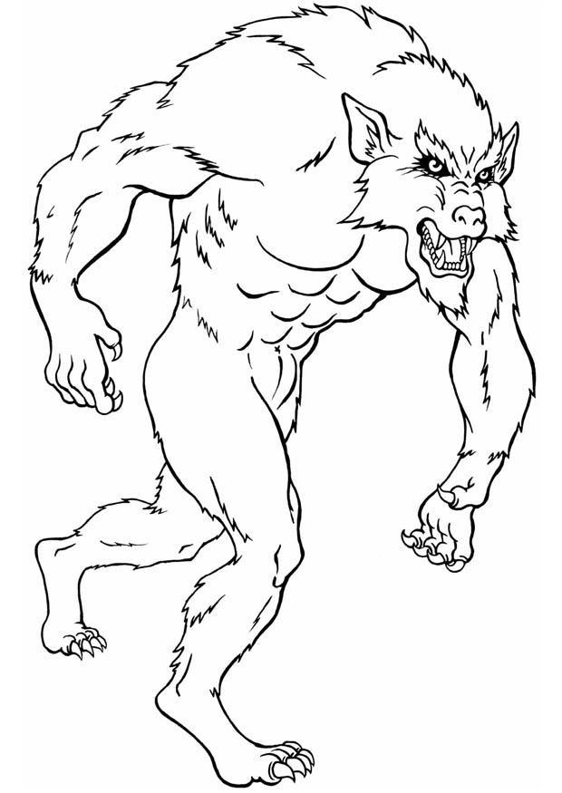Coloring page werewolf - img 8833.