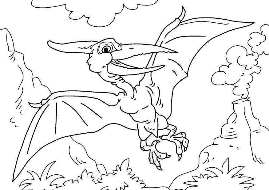 Coloring page dinosaur - pteranodon - img 27628.