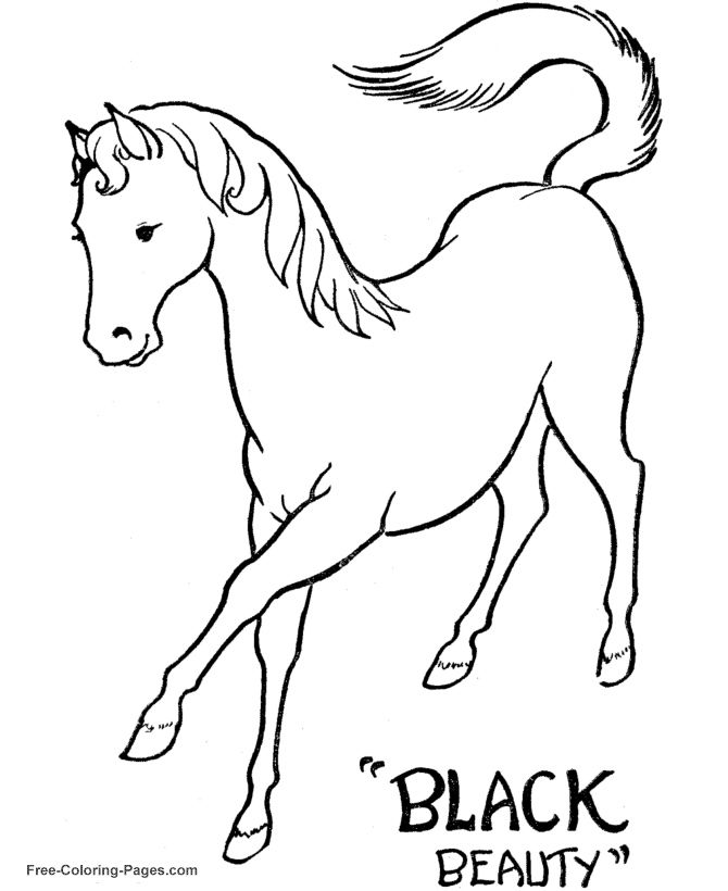 Coloring book pages of horses - 013